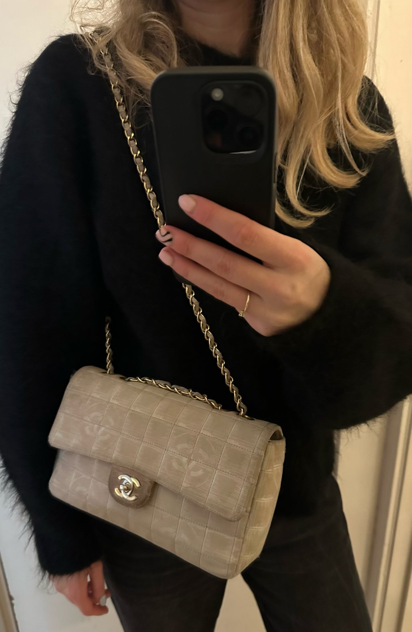 Denim canvas bag