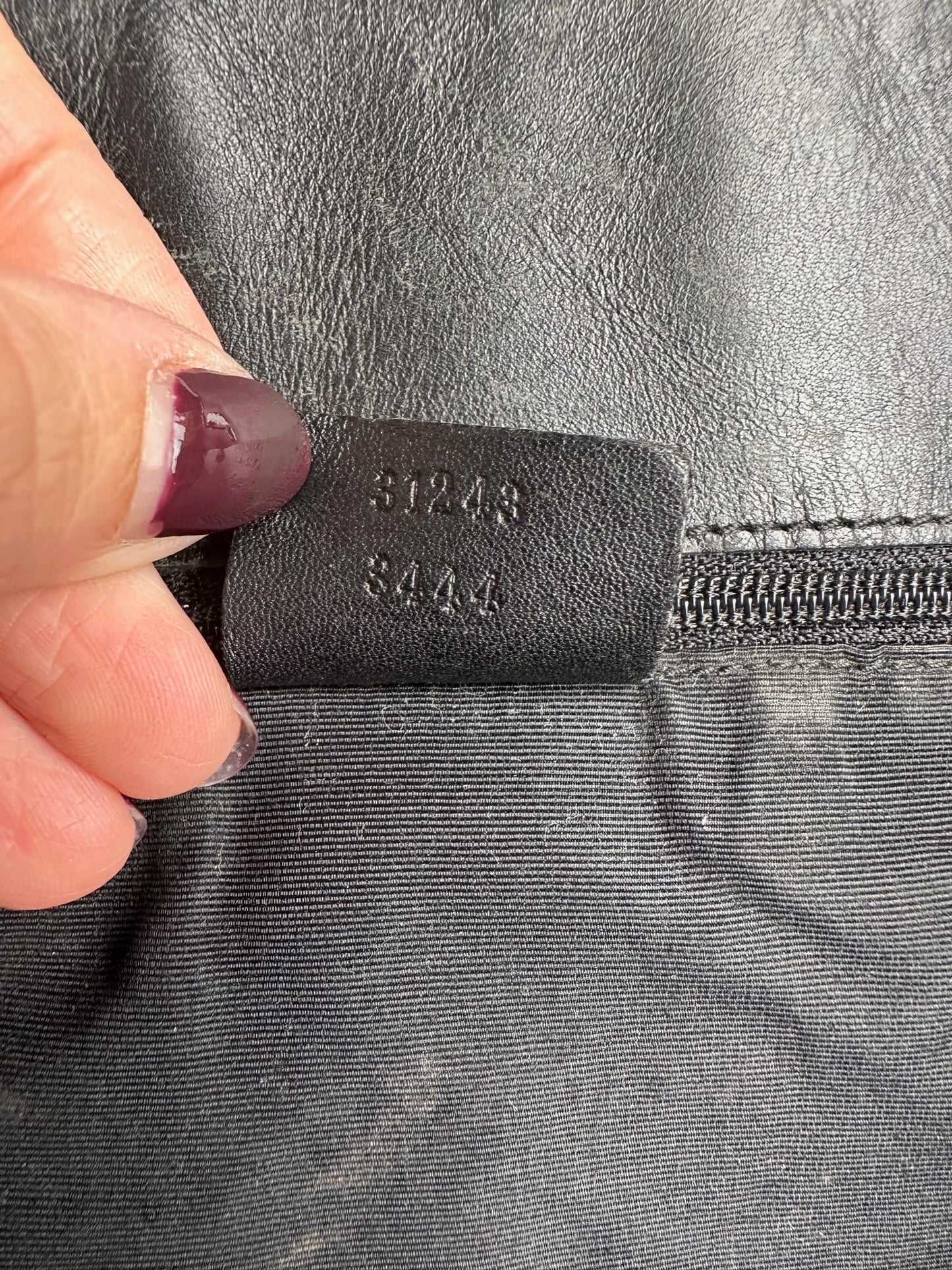 Grey canvas bag