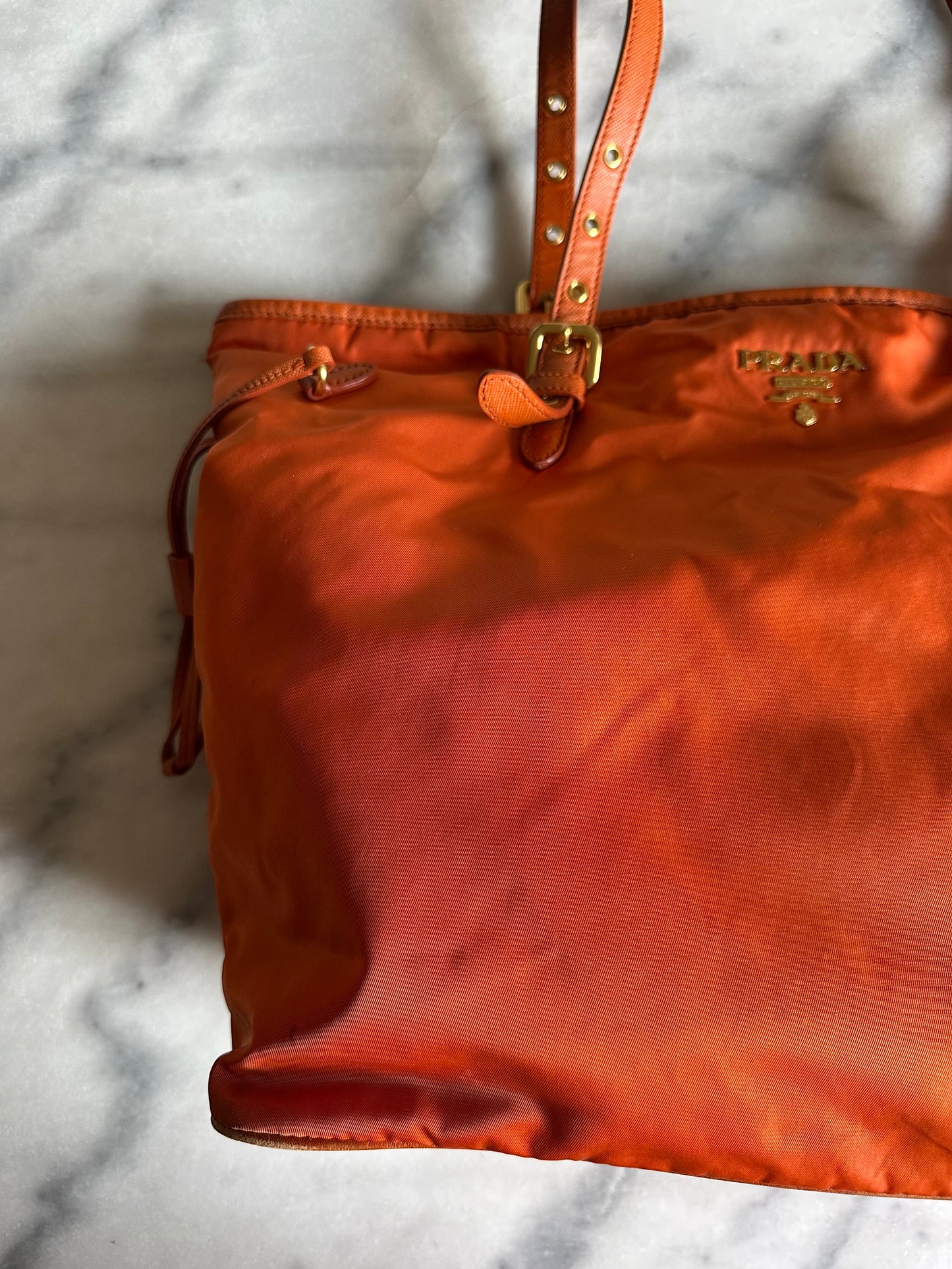 Prada shopper orange