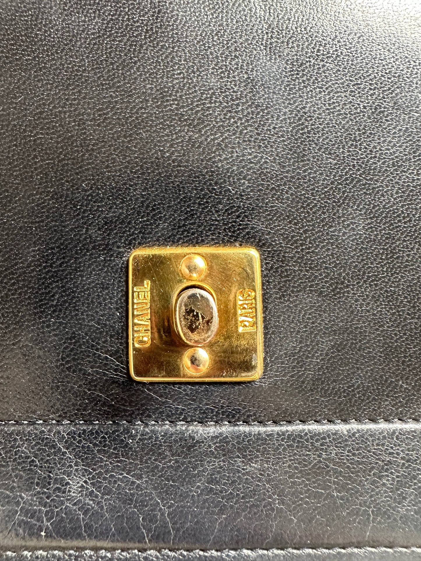 double flap half moon bag