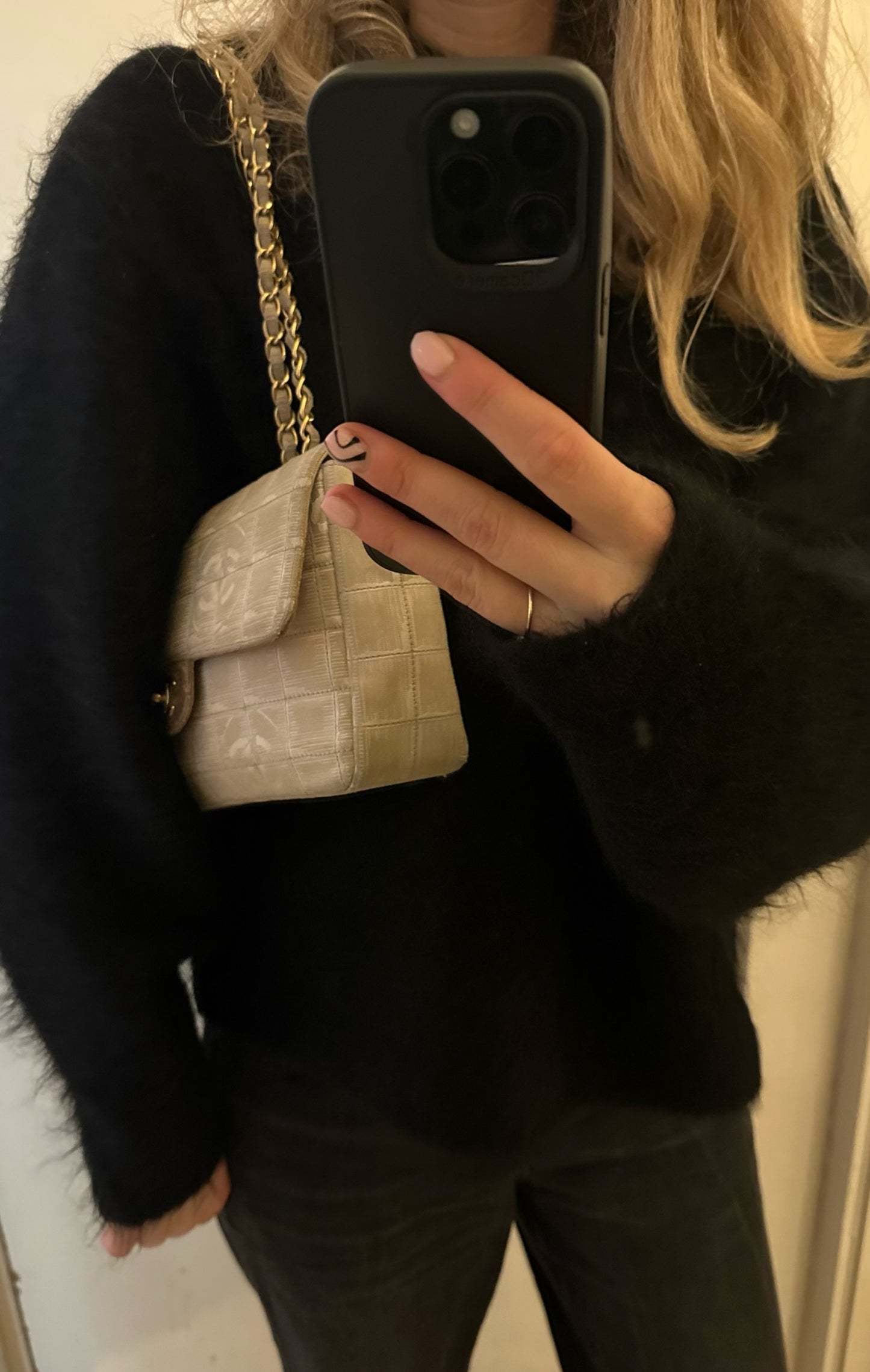 Denim canvas bag