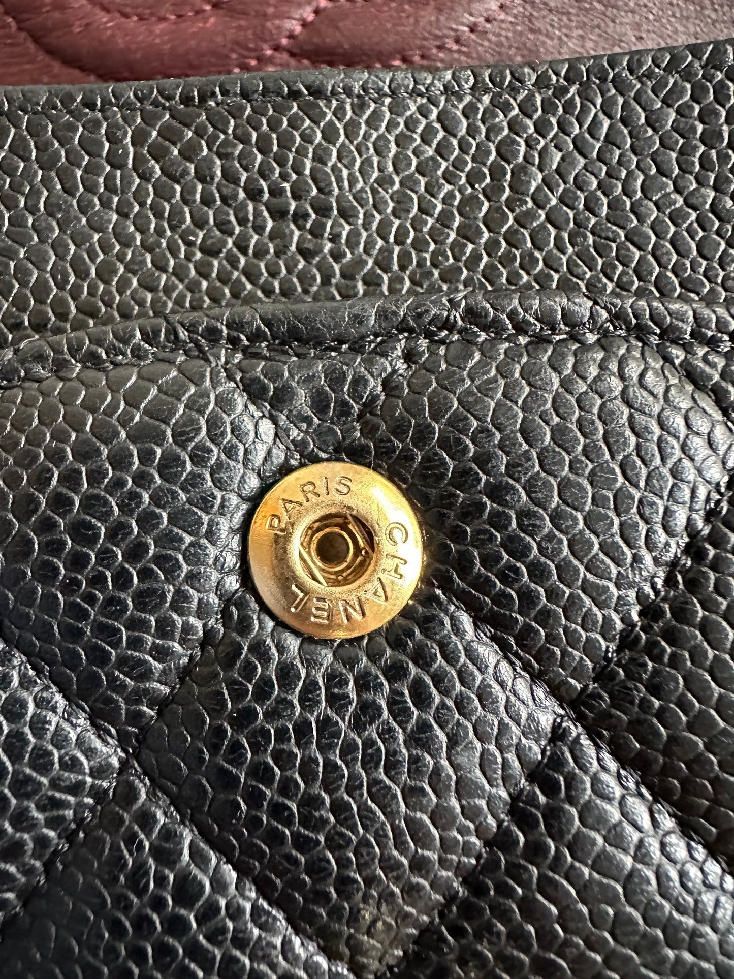 Chanel classic flap caviar