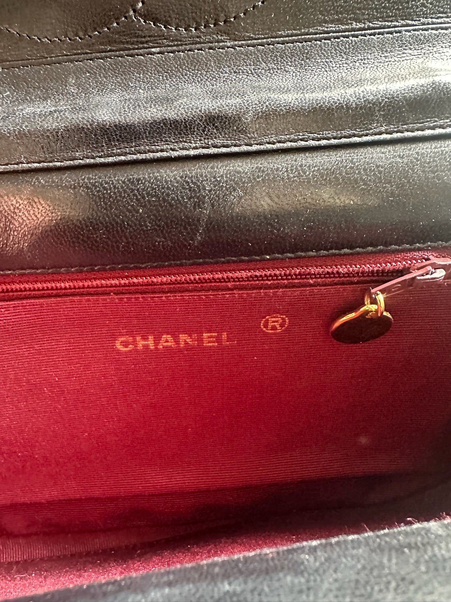 double flap half moon bag