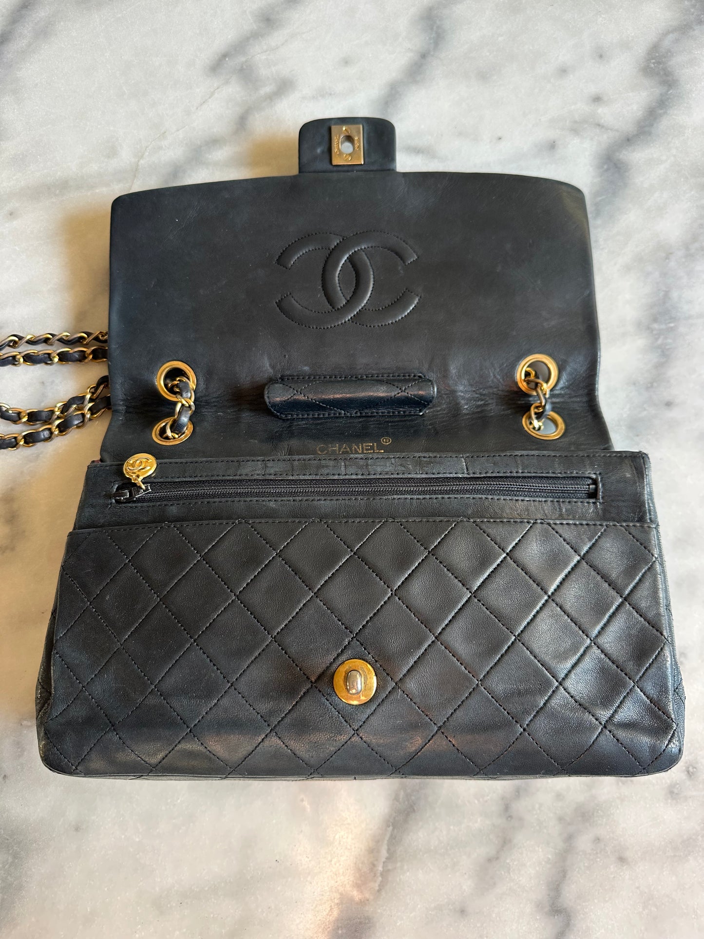 Chanel medium Classic double flap bag black