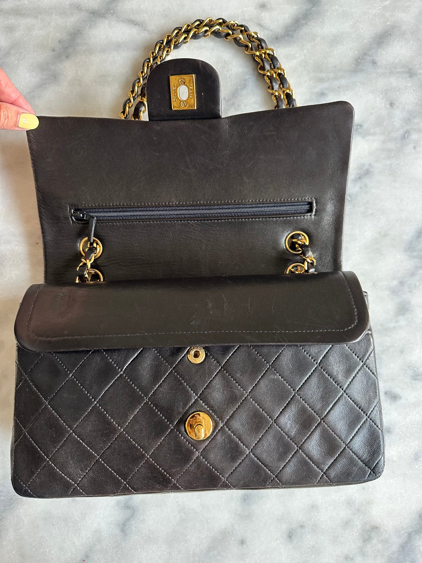 Chanel medium Classic double flap bag black