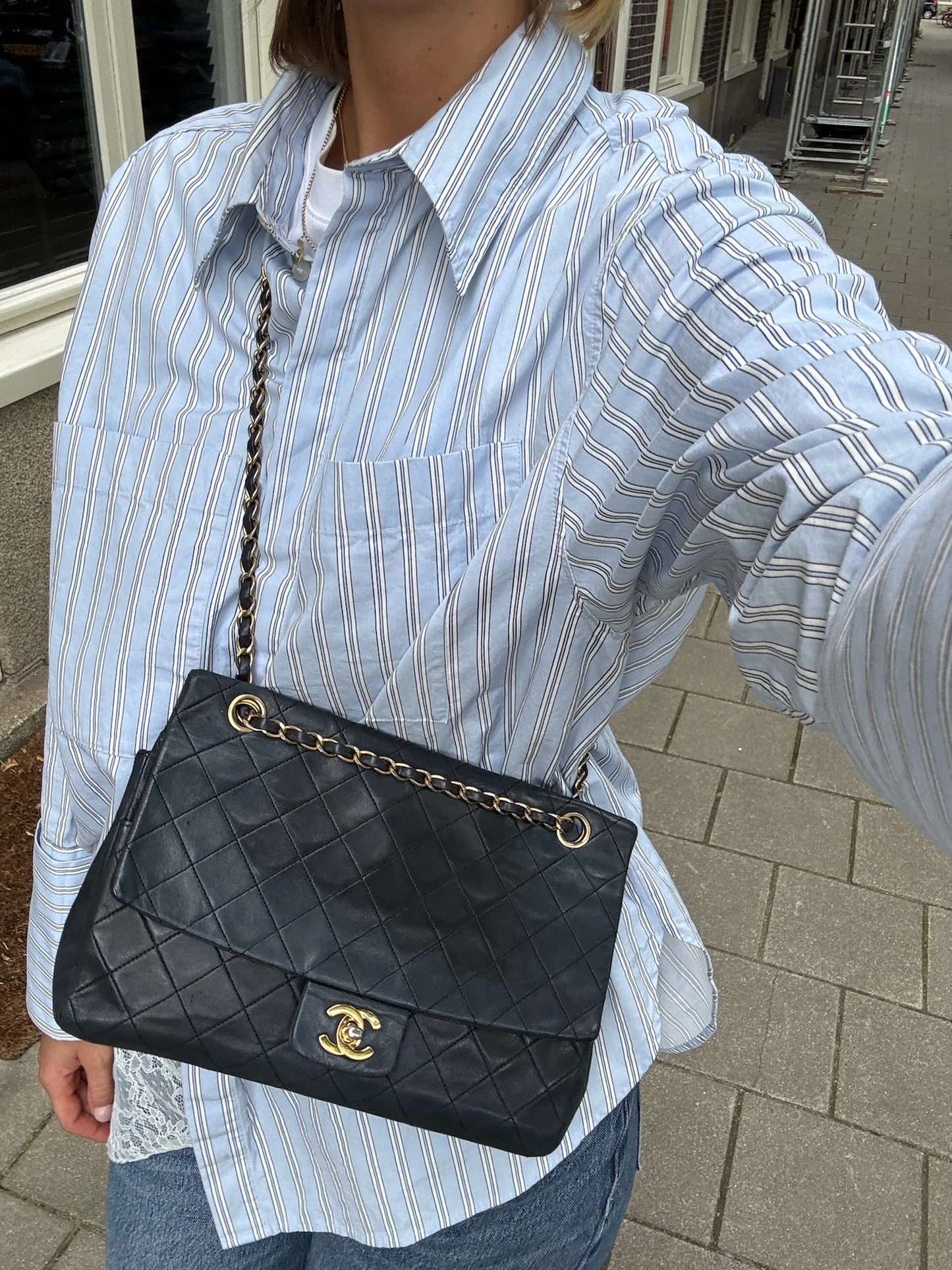 Chanel medium Classic double flap bag black