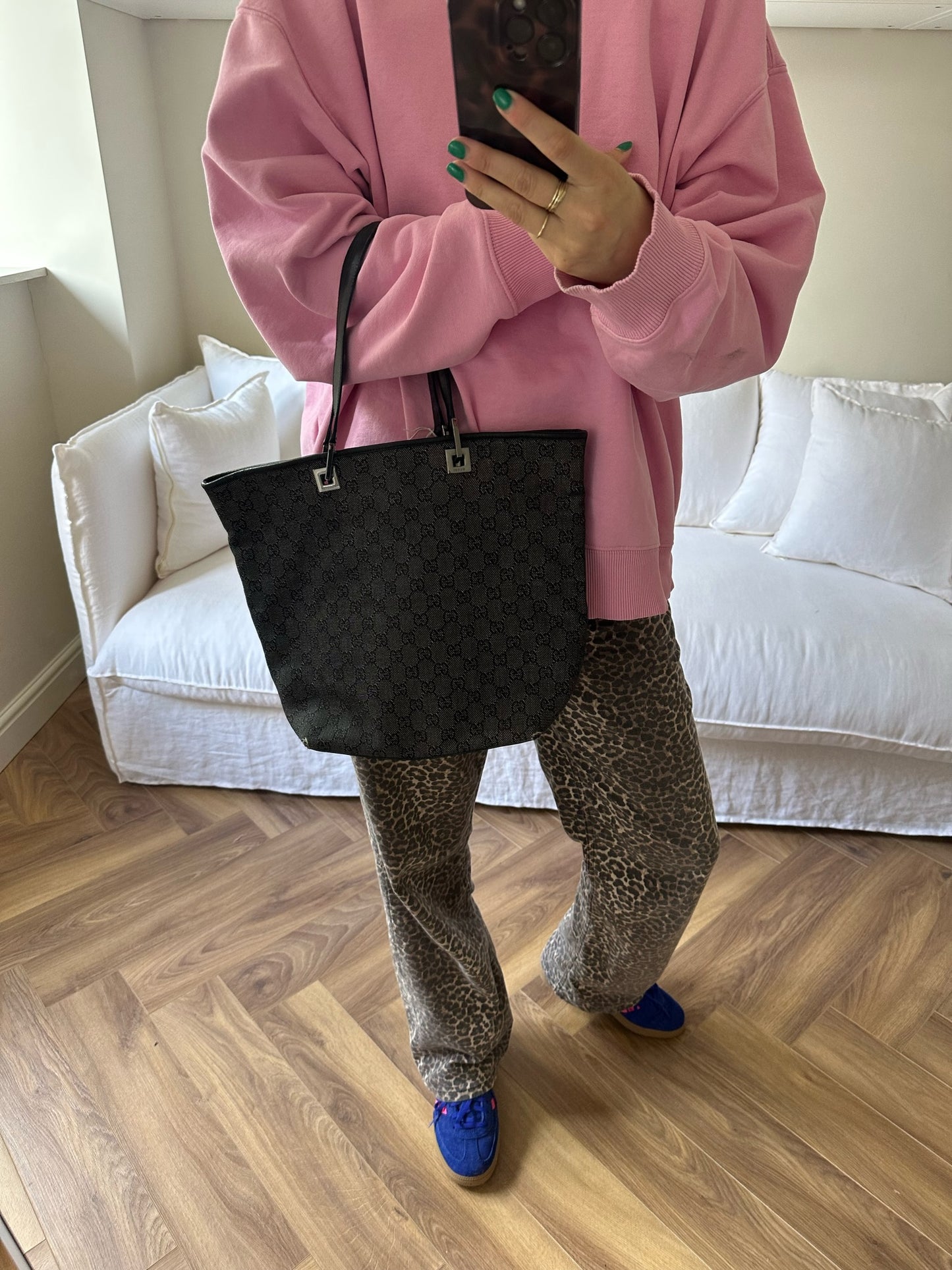 Grey canvas bag