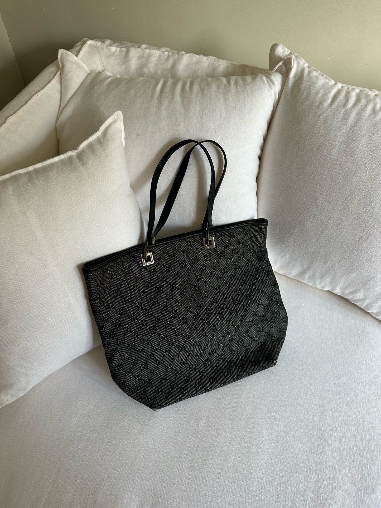 Grey canvas bag