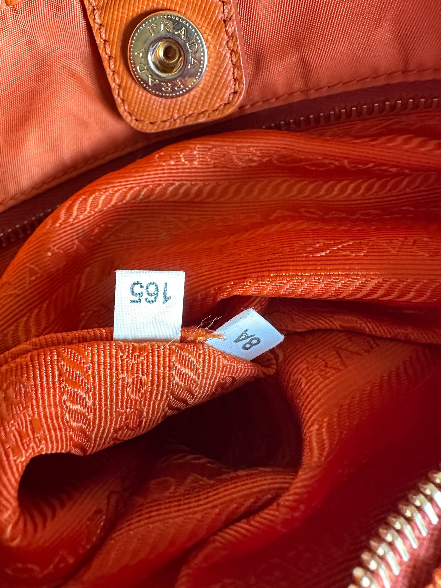 Prada shopper orange