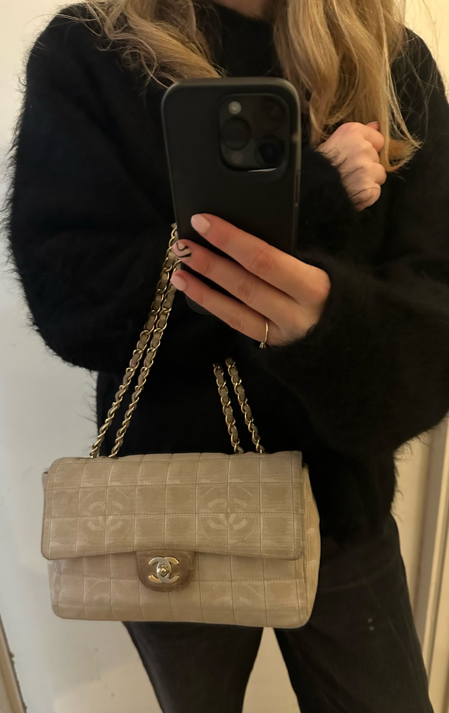 Denim canvas bag