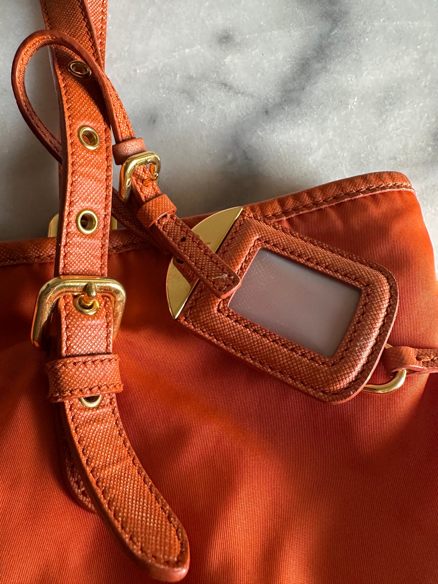Prada shopper orange