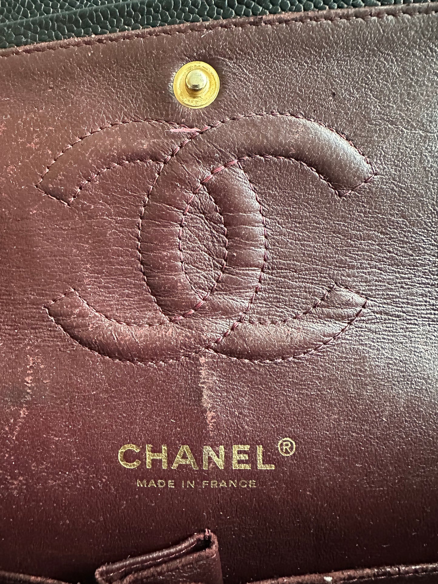 Chanel classic flap caviar