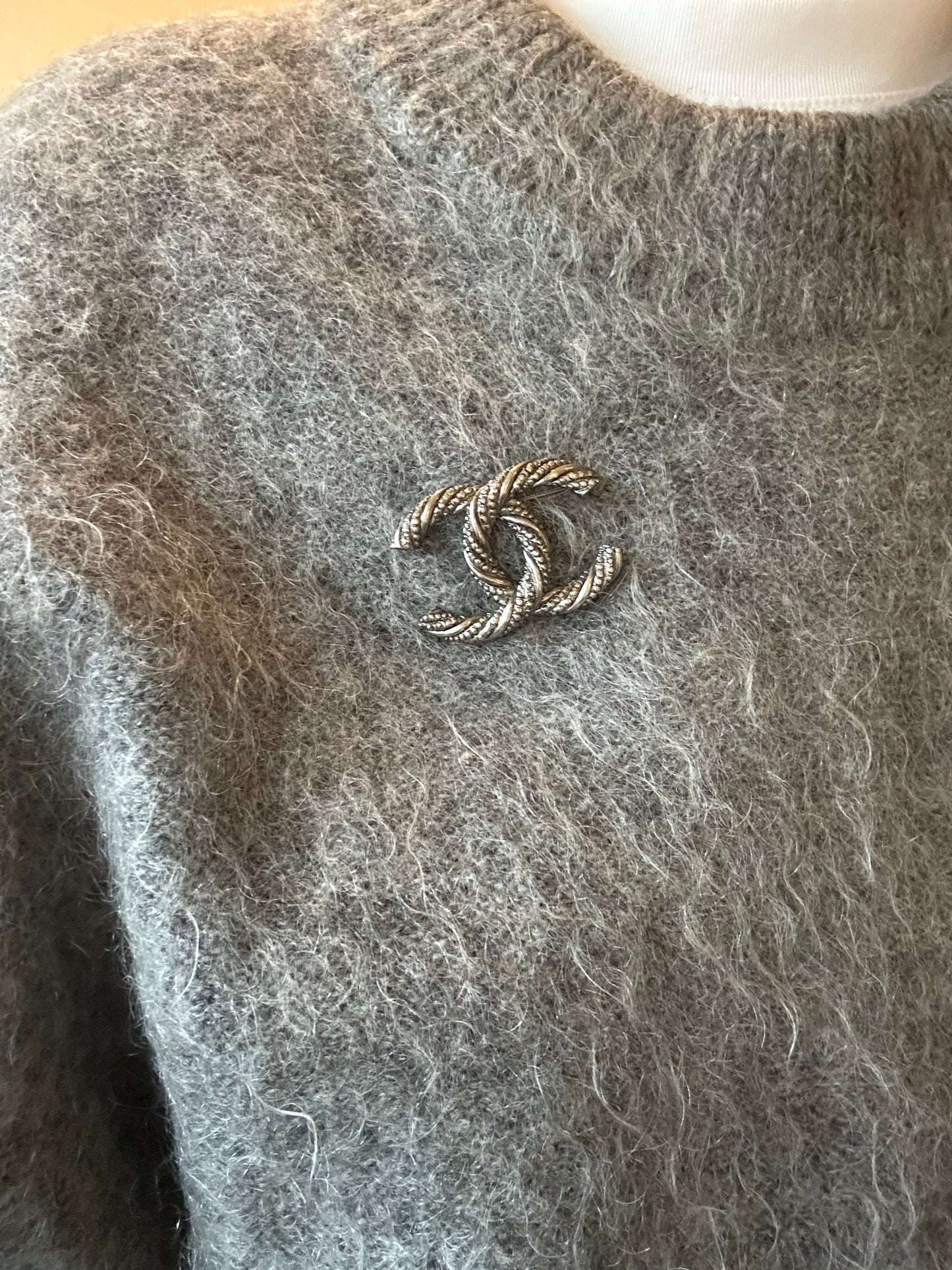 Chanel broche silver