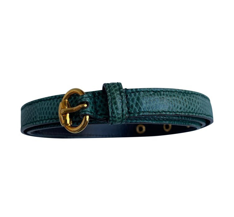 GG buckle lizard belt