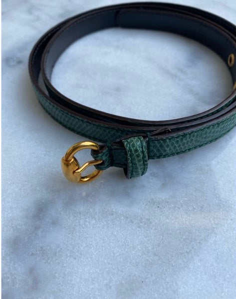 GG buckle lizard belt
