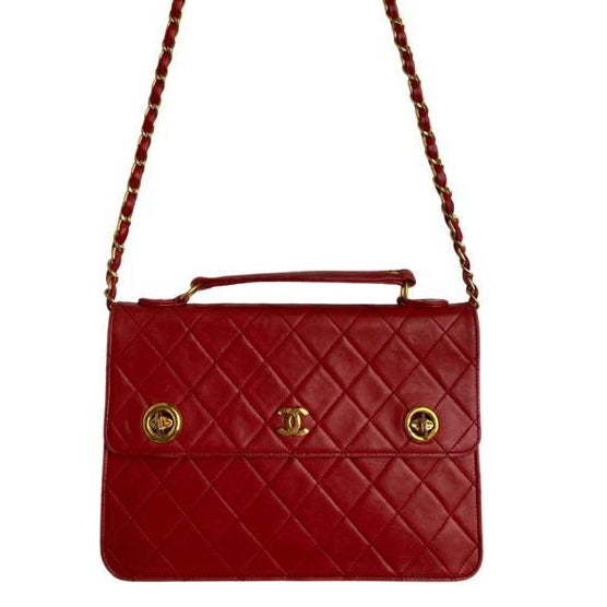 Leather flap bag