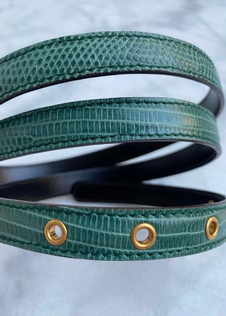 GG buckle lizard belt