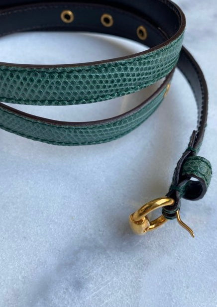 GG buckle lizard belt