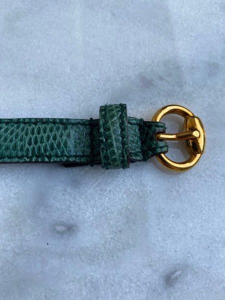 GG buckle lizard belt
