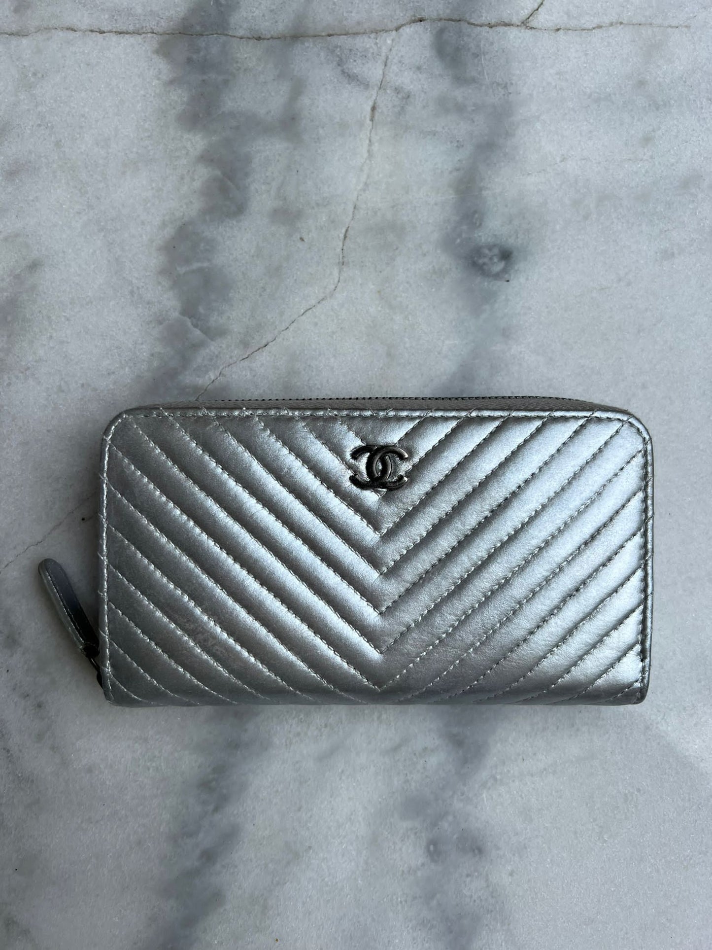 Chanel chevron wallet