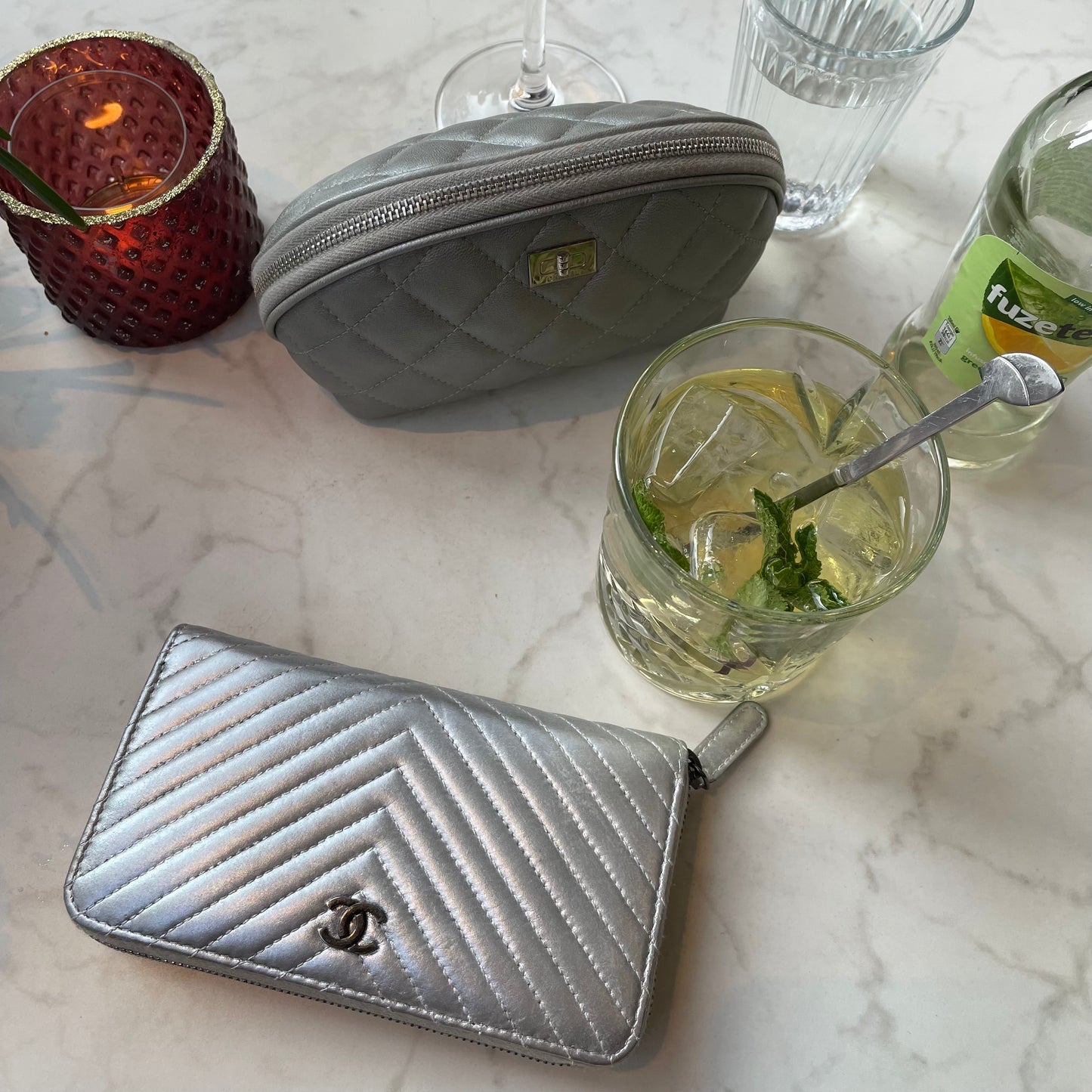 Chanel chevron wallet