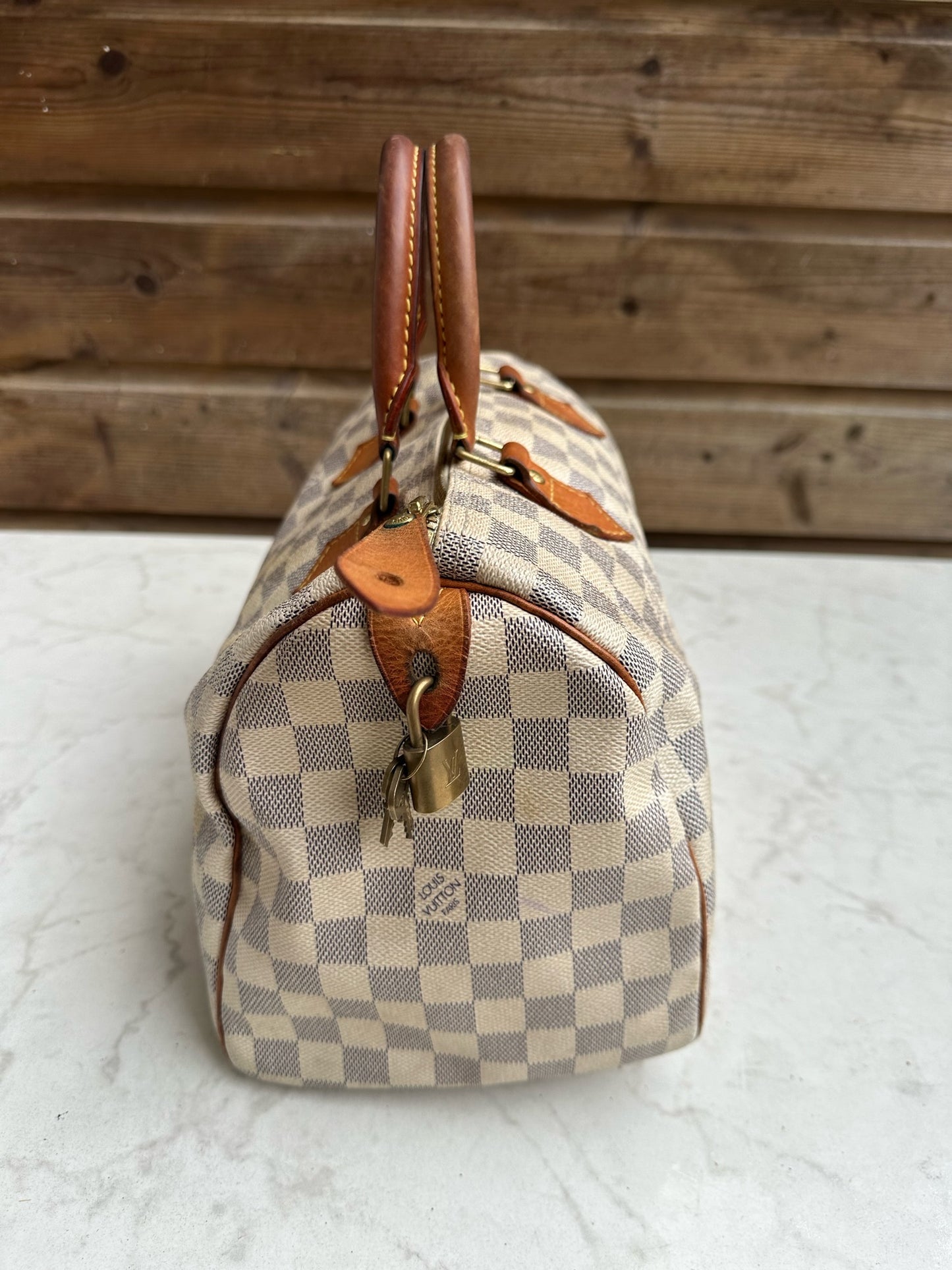 Speedy 30 in damier azur
