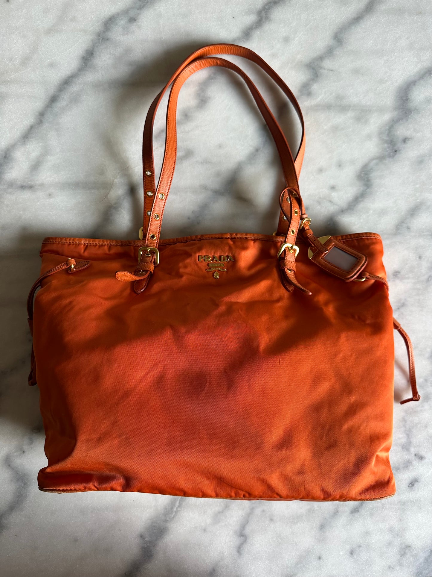 Prada shopper orange