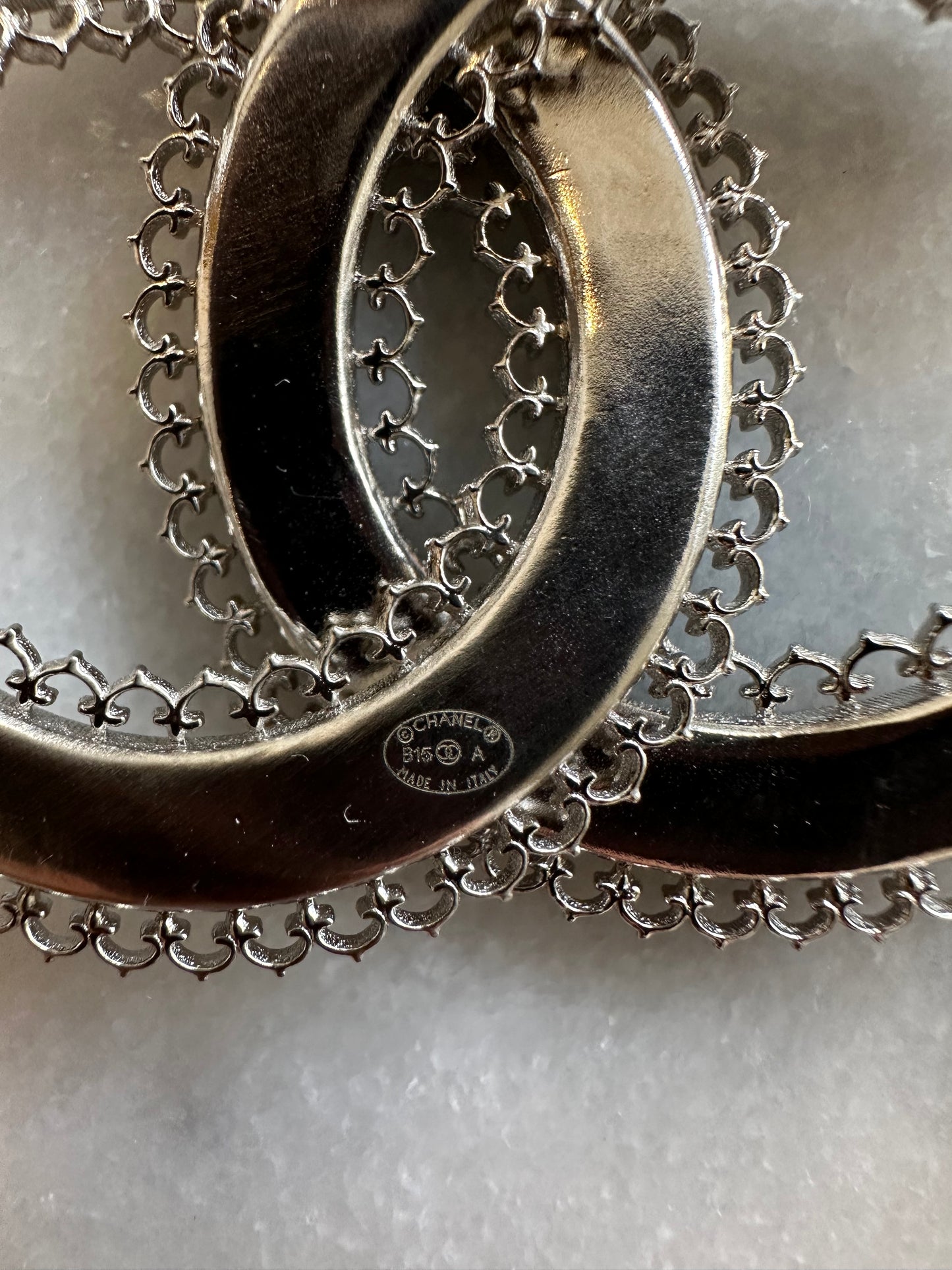 Chanel broche silver
