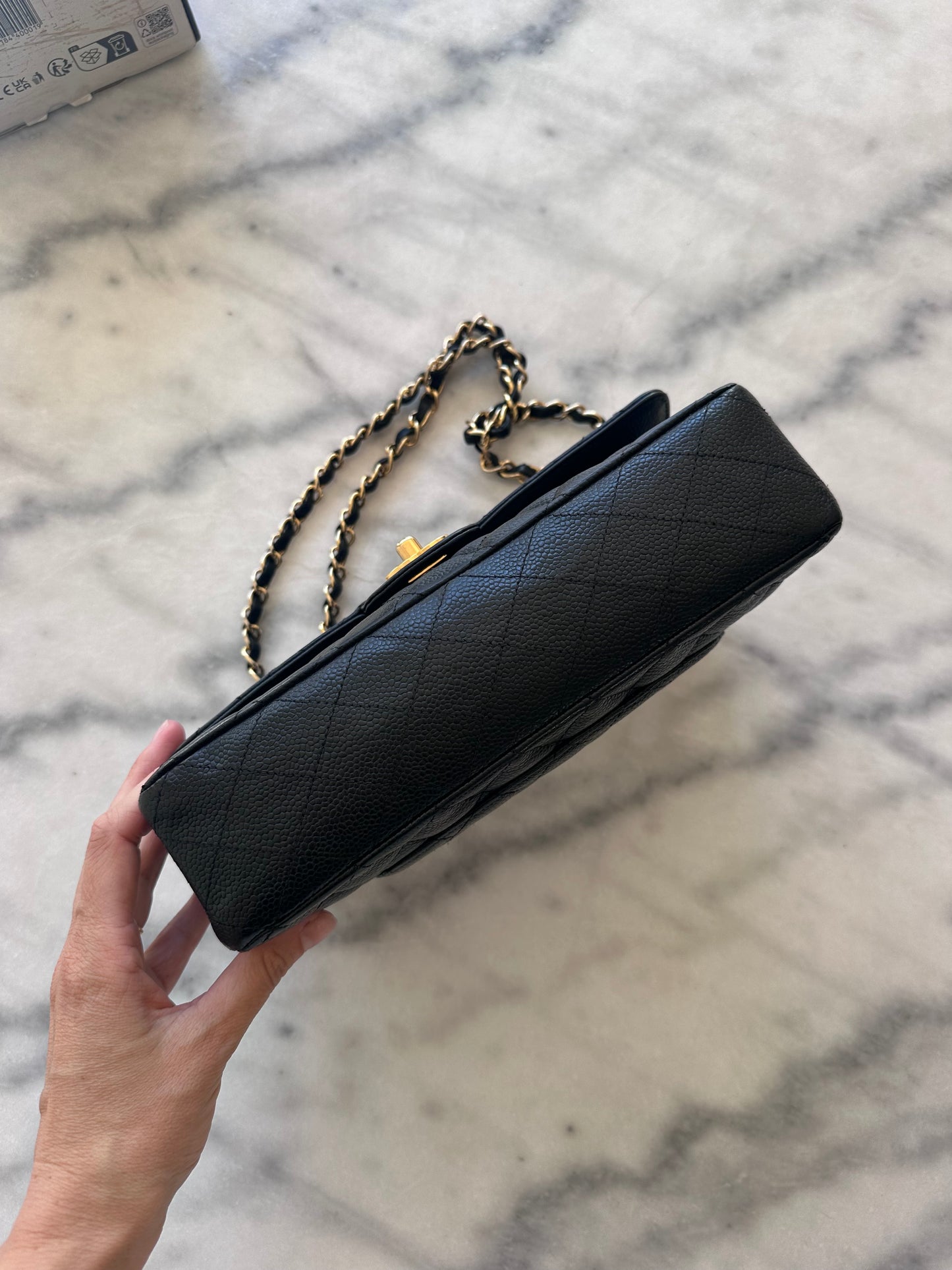 Chanel classic flap caviar