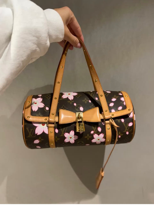 Takashi Murakami cherry blossom papillon bag