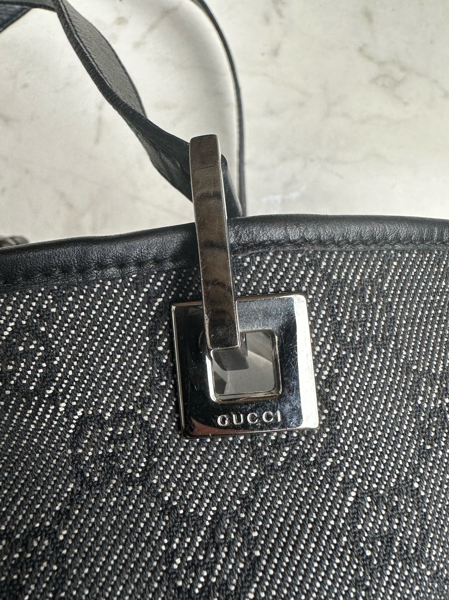 Grey canvas bag