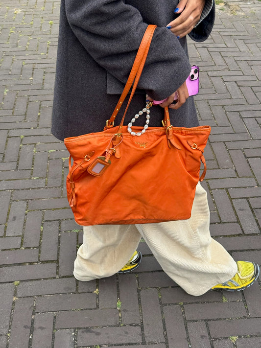Prada shopper orange