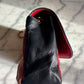 Chanel single flap bag red and black