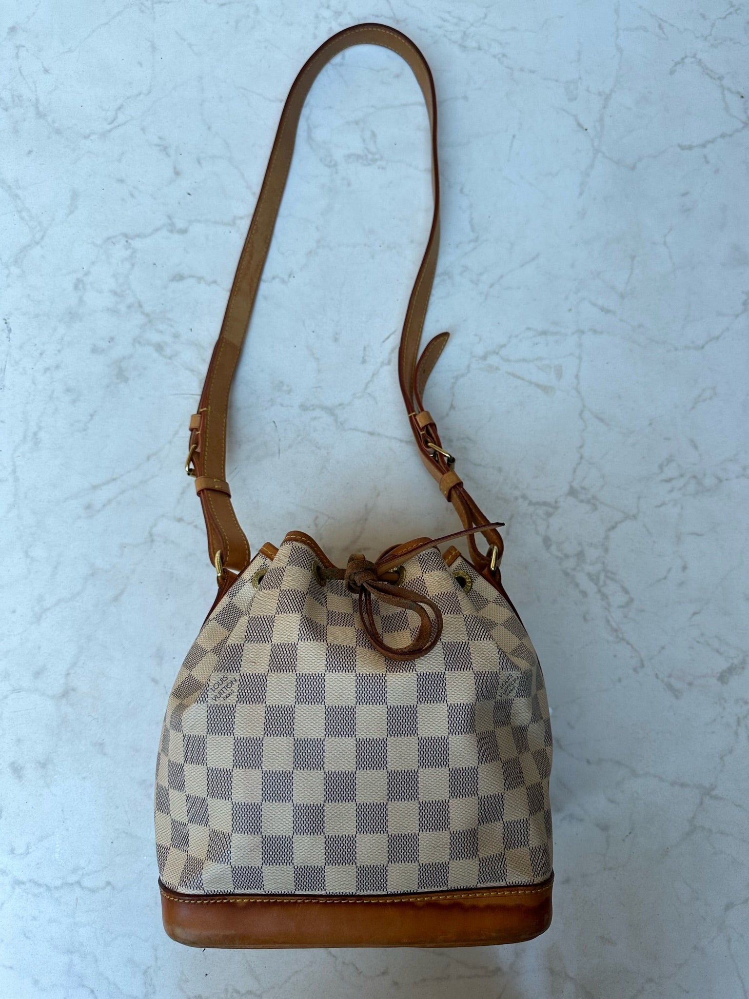 France Lv Noe Tasche Noe BB Damier Azur – The High End Amsterdam