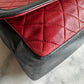 Chanel single flap bag red and black