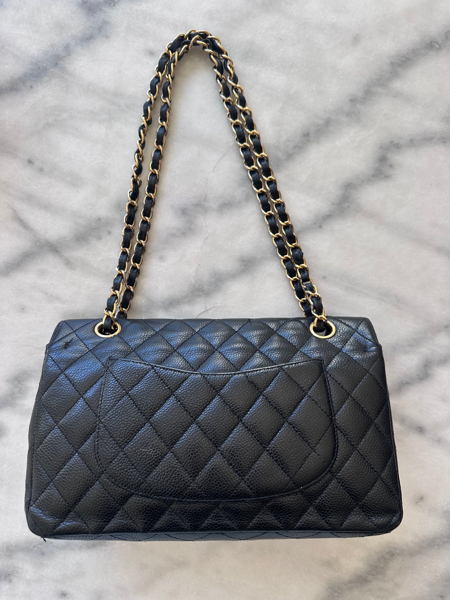 Chanel classic flap caviar