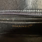 Chanel mini classic single flap bag in black silk