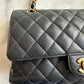 Chanel classic flap caviar
