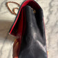 Chanel single flap bag red and black