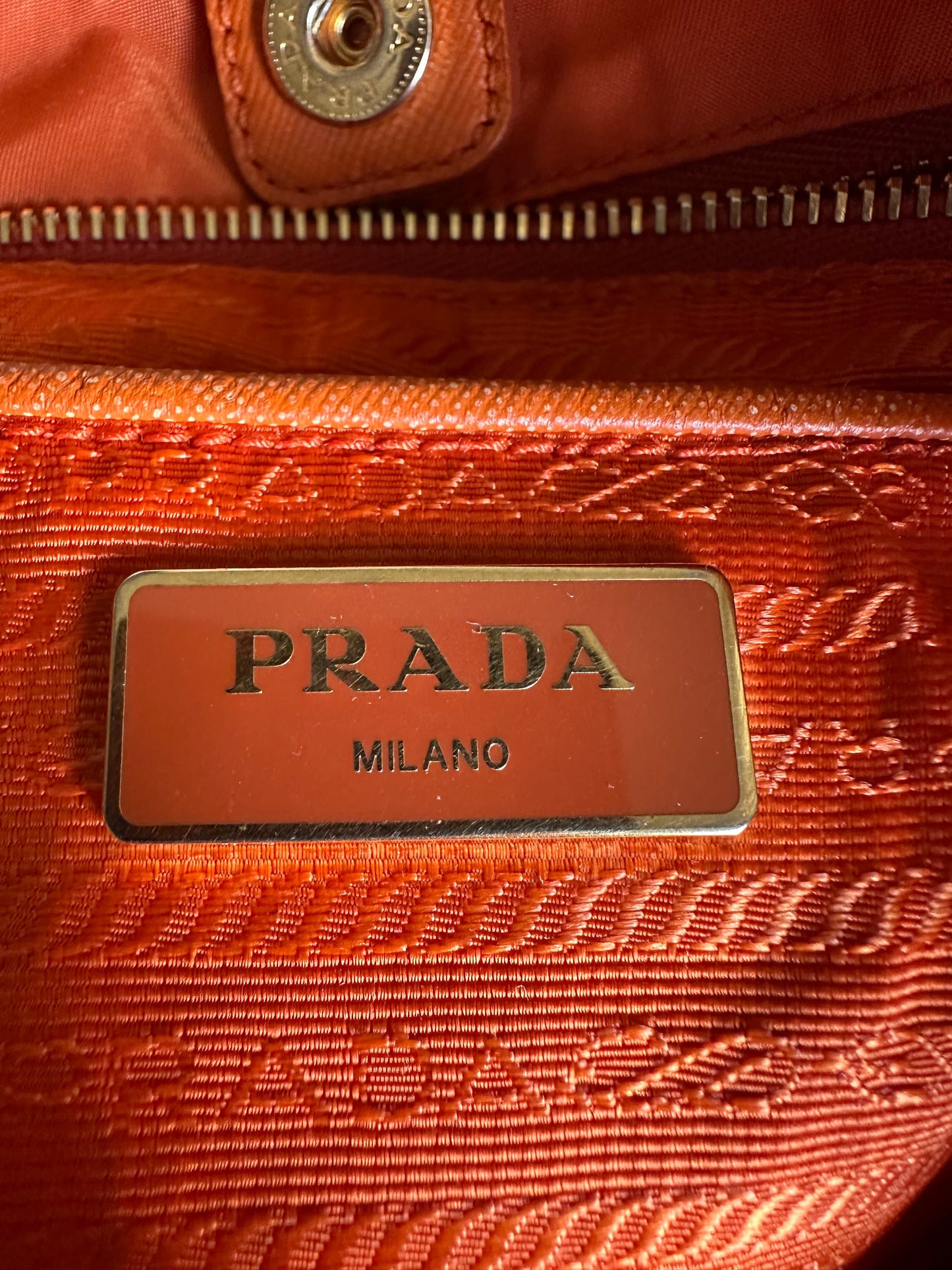 Prada shopper orange