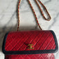 Chanel single flap bag red and black