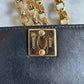 Chanel mini classic single flap bag in black silk