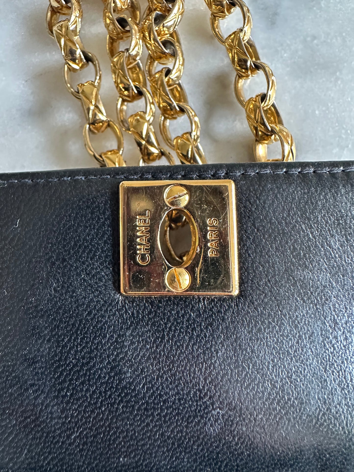 Chanel mini classic single flap bag in black silk