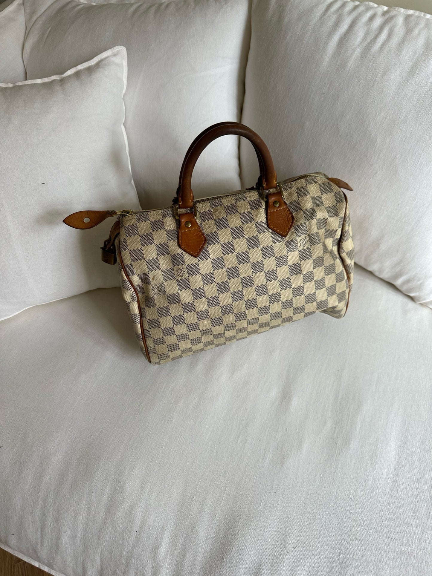 Speedy 30 in damier azur
