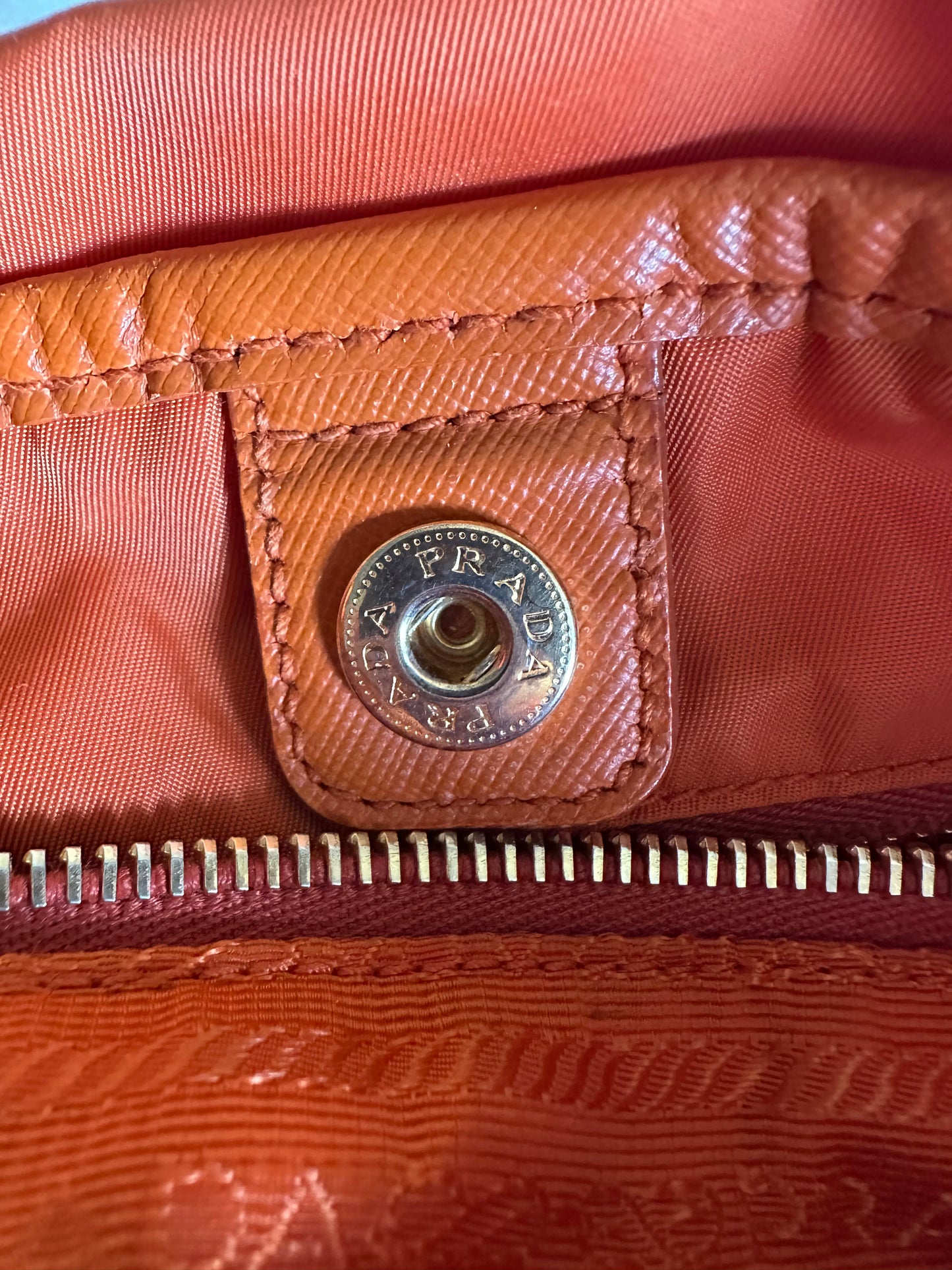 Prada shopper orange