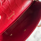 Chanel single flap bag red and black