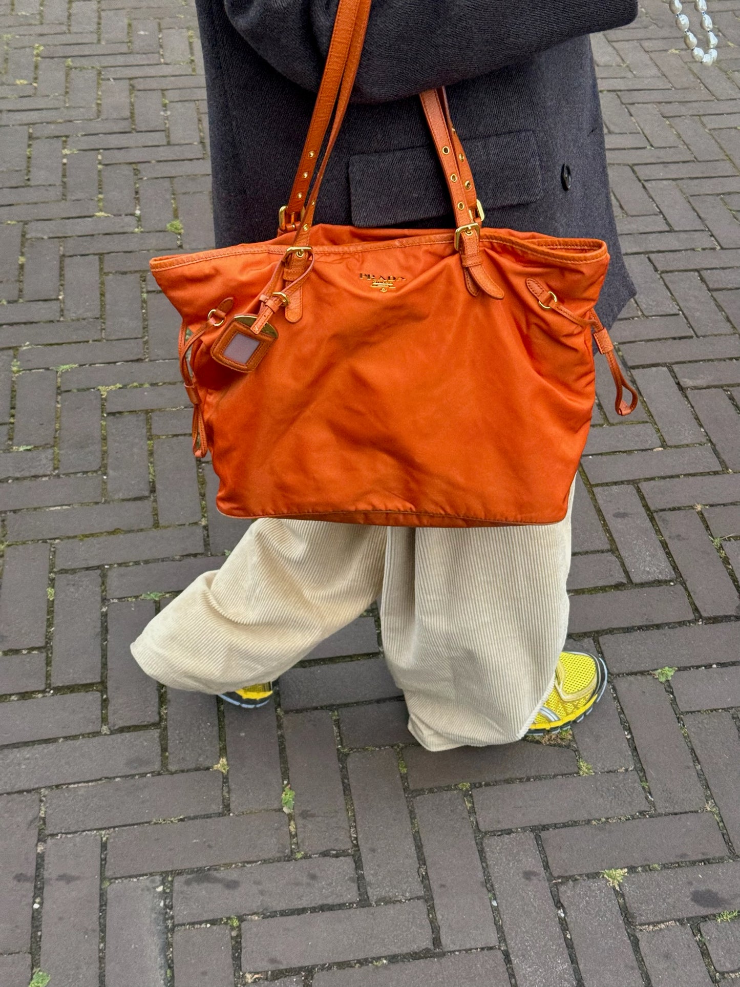 Prada shopper orange