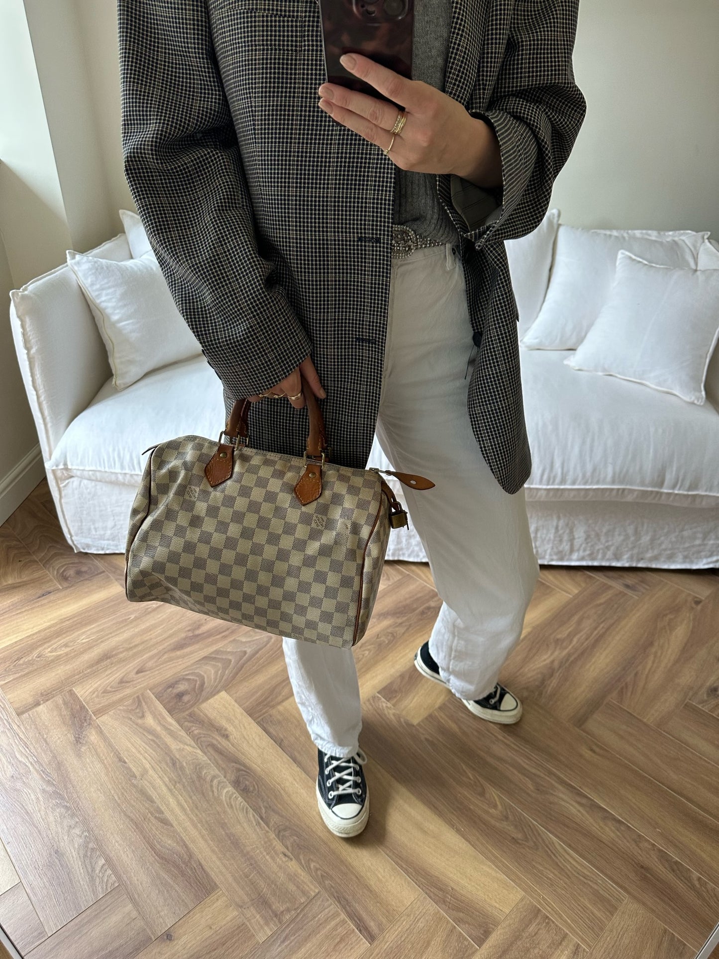 Speedy 30 in damier azur