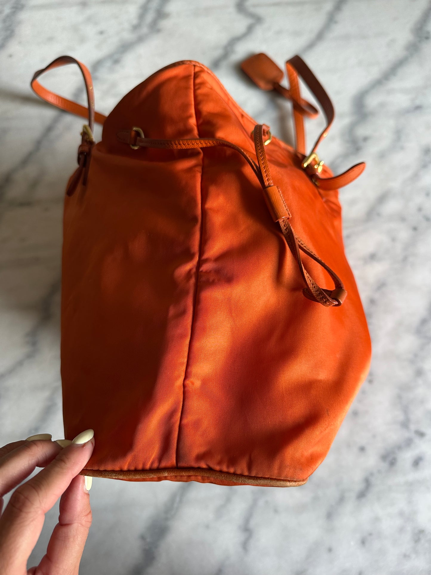 Prada shopper orange