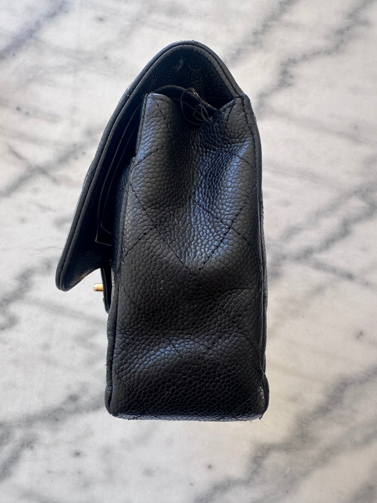 Chanel classic flap caviar